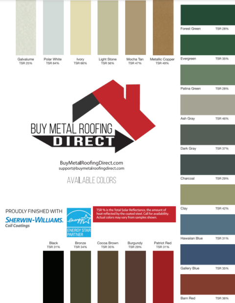 WHAT IS THE BEST COLOR FOR A METAL ROOF? | Buy Metal Roofing Direct